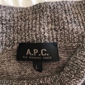 APC wool heather brown sweater